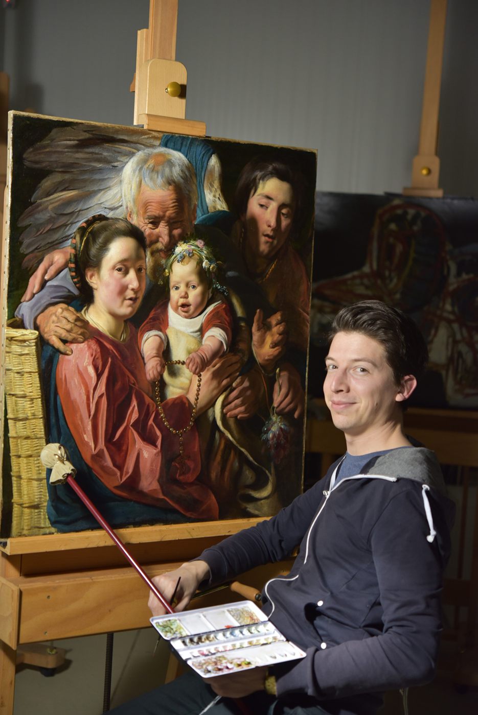 Restoration of The Holy Family by Jacob Jordaens ©The Phoebus Foundation